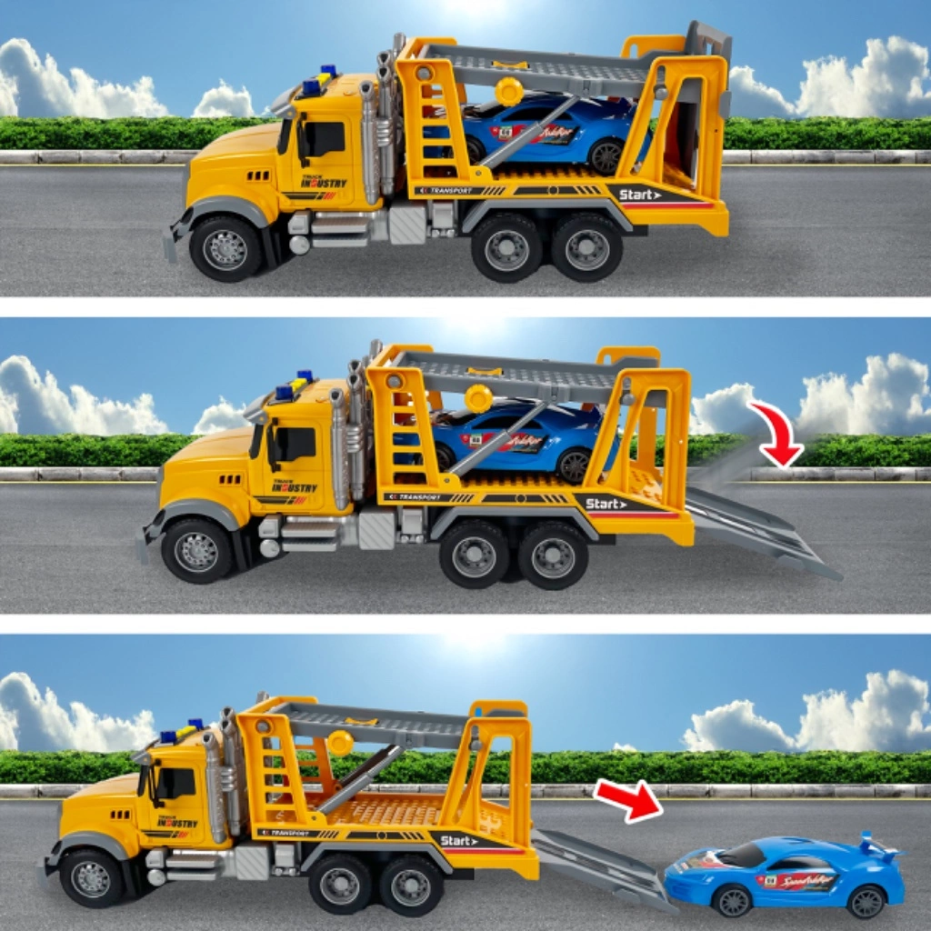 Ciężarówka Holownicza z EFEKTAMI i NAPĘDEM Laweta Pomoc Drogowa z Autem