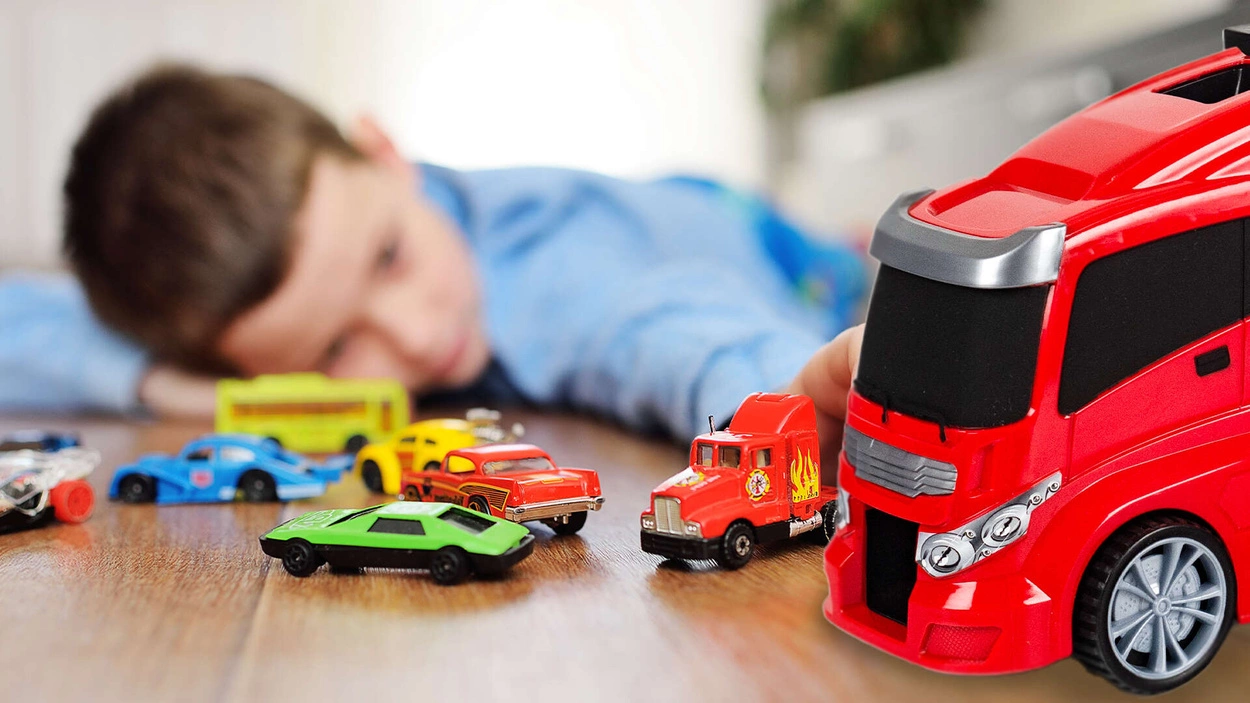 WIELKI Transporter TIR Ciężarówka z Resorakami + WYRZUTNIA