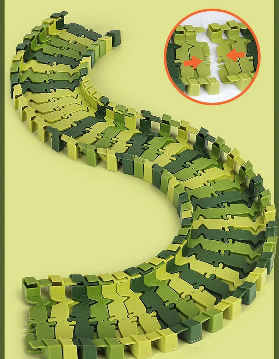 Tor Wyścigowy Mega City Dino Park Zestaw z Autkiem i Tory Dinozaurów T Rex 260 Elementów