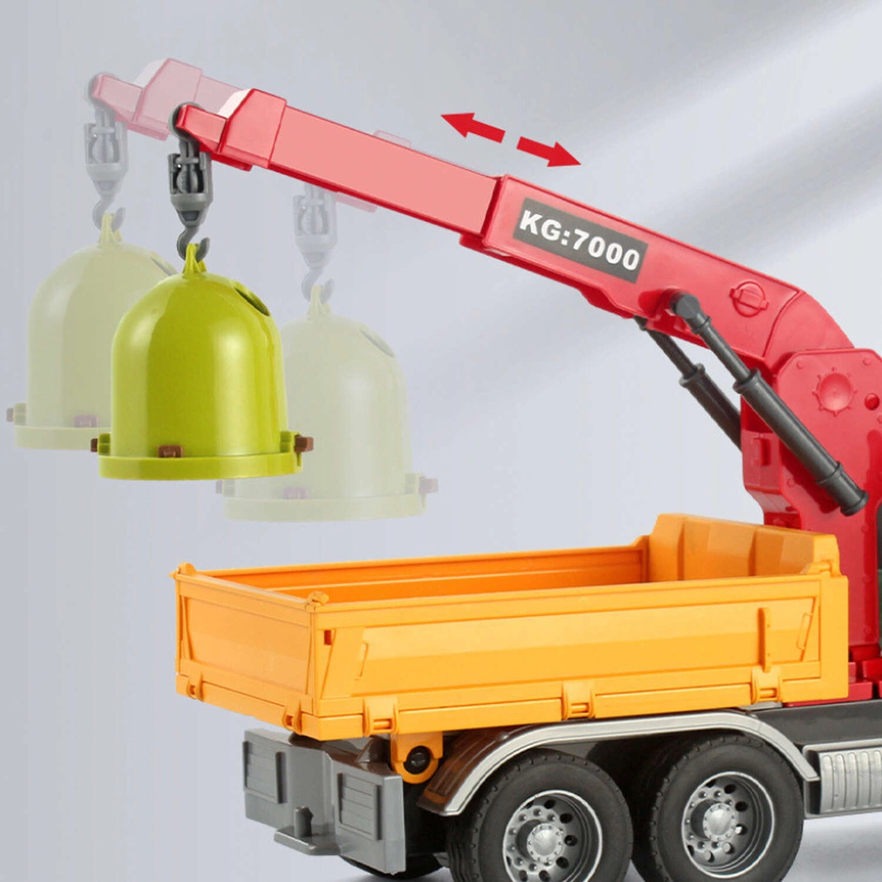 Auto Śmieciarka Duża Ciężarówka z Efektami do segregowania odpadów 1:12