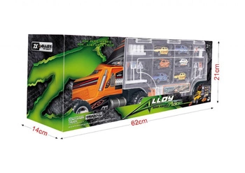 Tir Ciężarówka Laweta Auta 6 RESORAKÓW + WYRZUTNIA