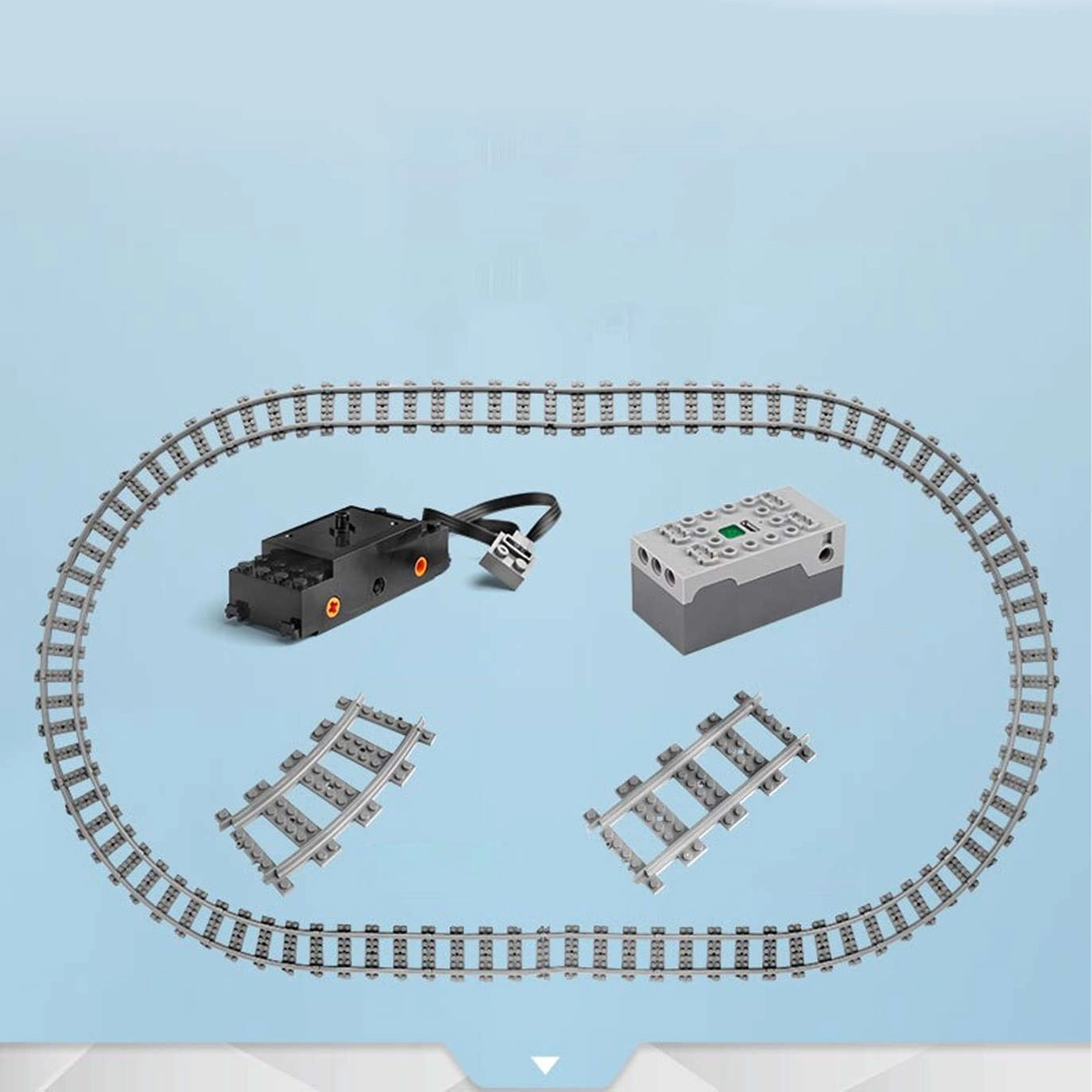 Klocki Technic Sterowana Kolejka elektryczna z wagonami RC Mould King 12004