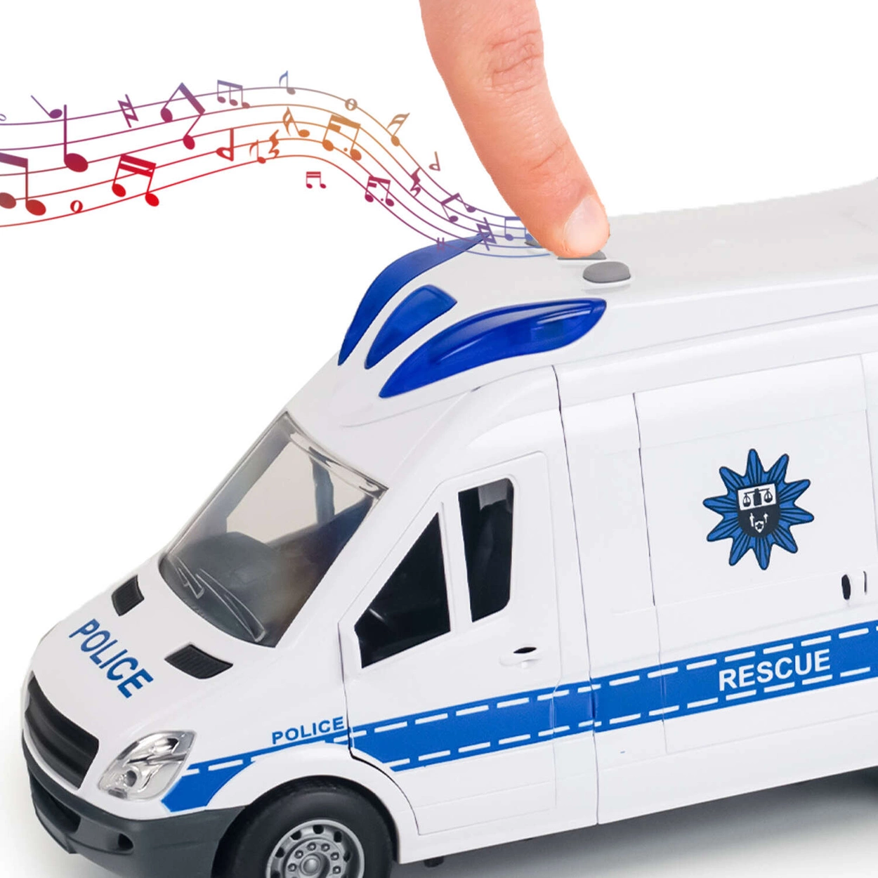 Interaktywny Policyjny Samochód Furgonetka z Efektami