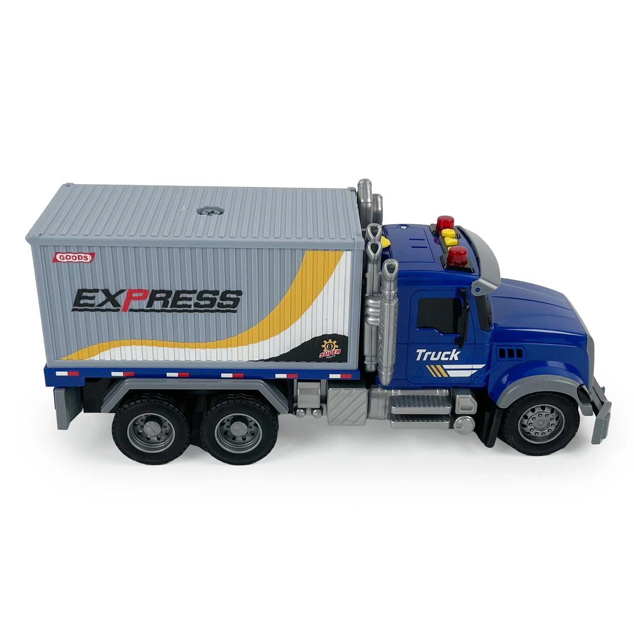 Duża Ciężarówka Kontenerowa Interaktywna z Napędem Dźwięki Światła Dym 1:10