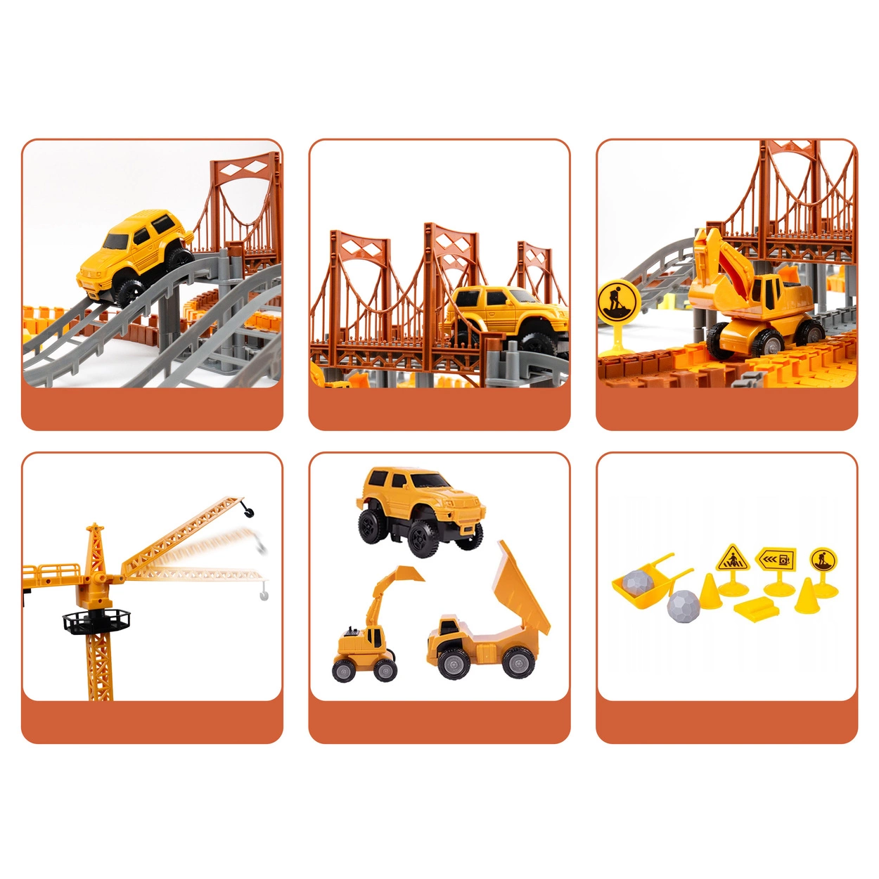 Mega Tor Wyścigowy Interaktywny Zestaw Budowlany Autka 273 Elementów