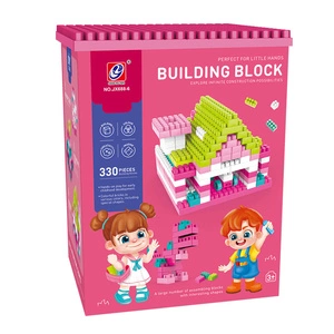 Klocki Konstrukcyjne Duże - Kreatywny Zestaw 330 Elementów Pink Paradise