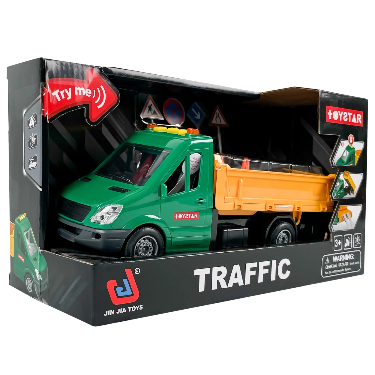 Pojazd Wywrotka Zabawka dla Dzieci Roboty Drogowe Znaki Akcesoria