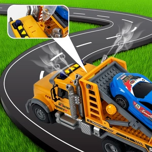 Ciężarówka Holownicza z EFEKTAMI i NAPĘDEM Laweta Pomoc Drogowa z Autem