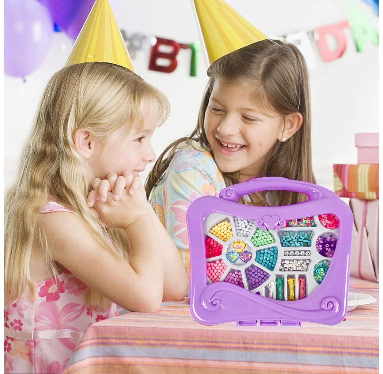 Koraliki do Bransoletek Biżuterii Literki Kreatywny Zestaw w Walizce