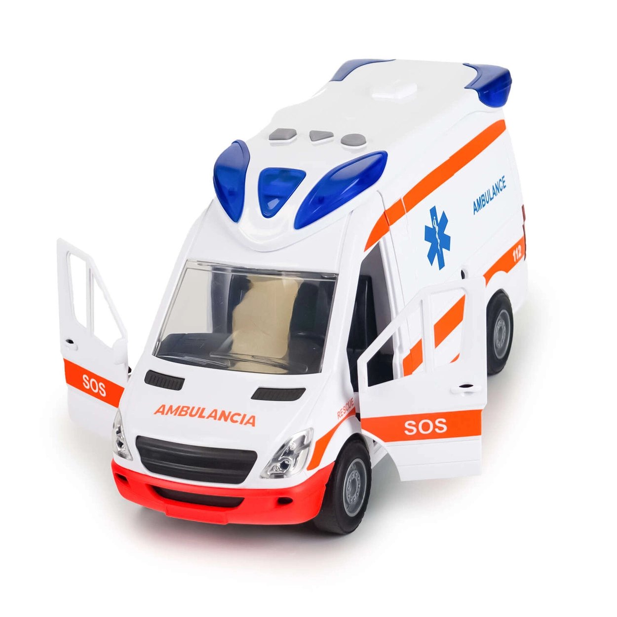 Ambulans Karetka Pogotowia Ratunkowego Zabawka z Dźwiękami i Noszami