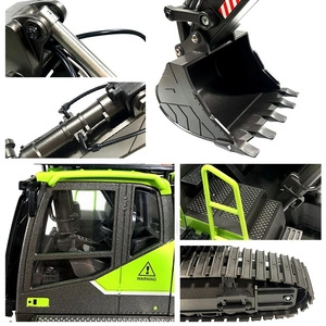 Duża Zdalnie Sterowana Koparka Gąsienicowa RC 1593 Metal