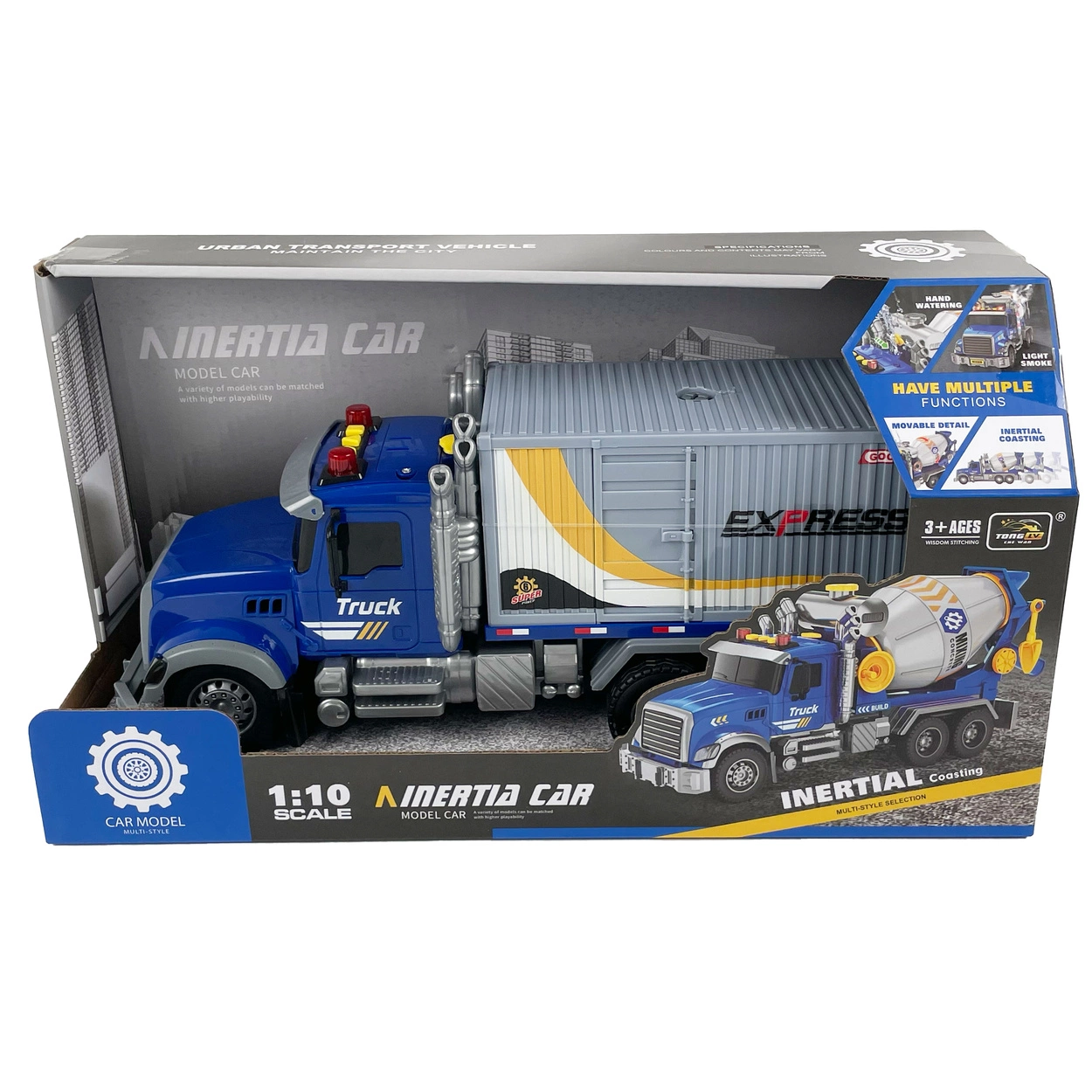 Duża Ciężarówka Kontenerowa Interaktywna z Napędem Dźwięki Światła Dym 1:10