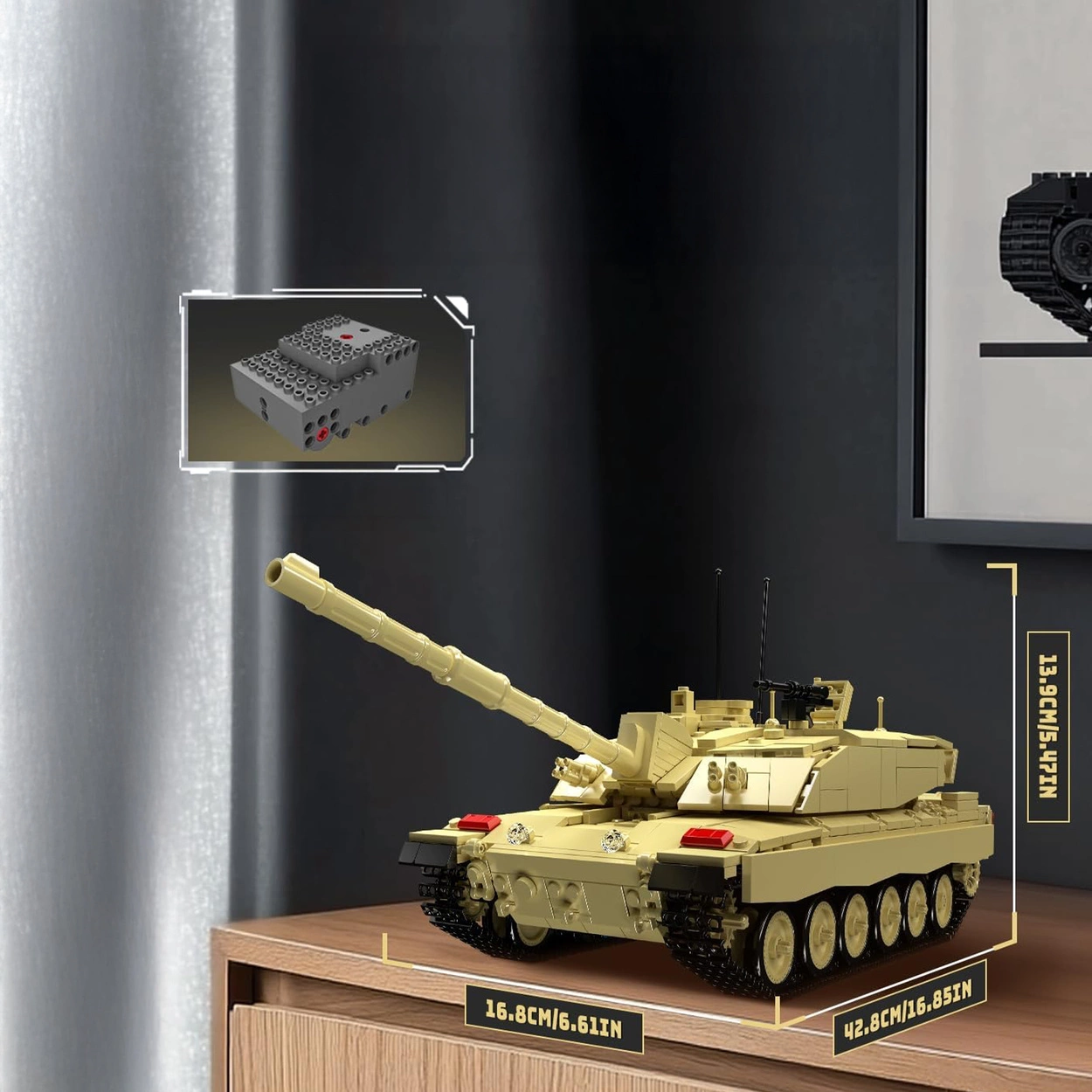 Czołg Challenger 2 RC Zdalnie Sterowany Model 1129 Klocki