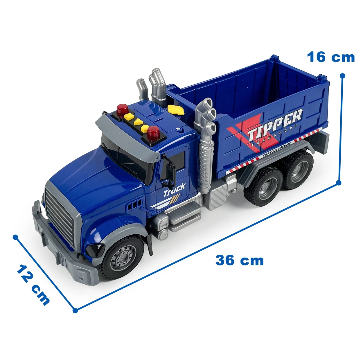 Duży Samochód Wywrotka z EFEKTAMI Dźwięki Światła Dym Ciężarówka Z NAPĘDEM