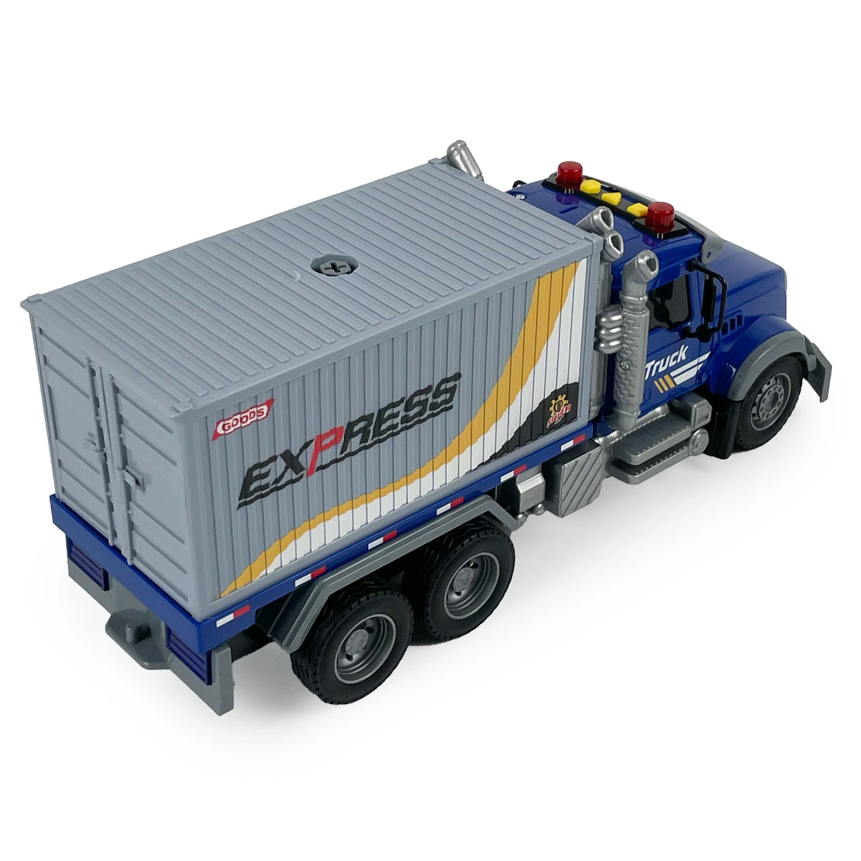 Duża Ciężarówka Kontenerowa Interaktywna z Napędem Dźwięki Światła Dym 1:10