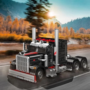 Ciężarówka American Truck Klocki Konstrukcyjne – Czarny Klasyk Szos – 1797 Elementów
