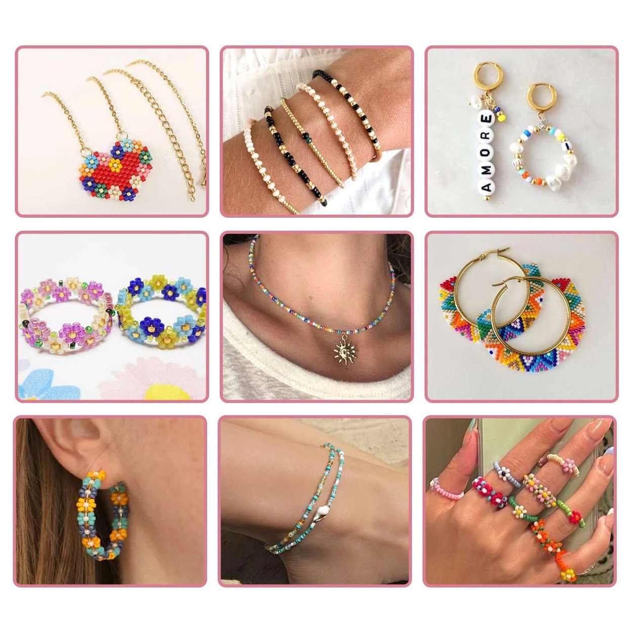 Koraliki do Robienia Biżuterii Bransoletek Zestaw