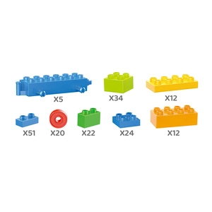 Klocki Konstrukcyjne Duże - Kreatywny Zestaw 180 Elementów