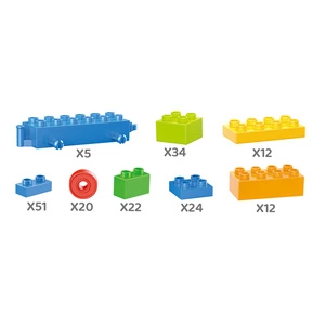 Klocki Konstrukcyjne Duże - Kreatywny Zestaw 180 Elementów