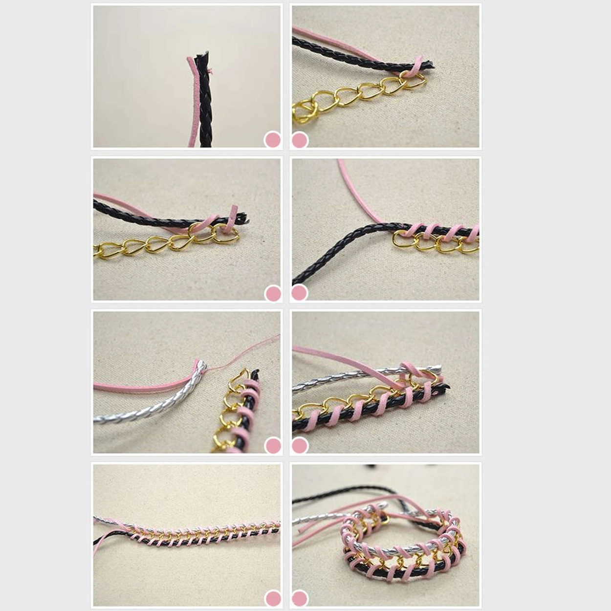 Zestaw do Robienia Bransoletek z Tkaniny Akcesoria