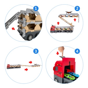 Ciężarówka Katapultowa Transporter Laweta 207cm + 6 Resoraków