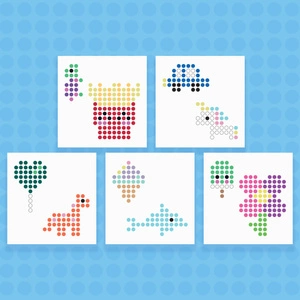 Zestaw 4 Podkładek + 10 Wzorów do Koralików do Prasowania (10mm)