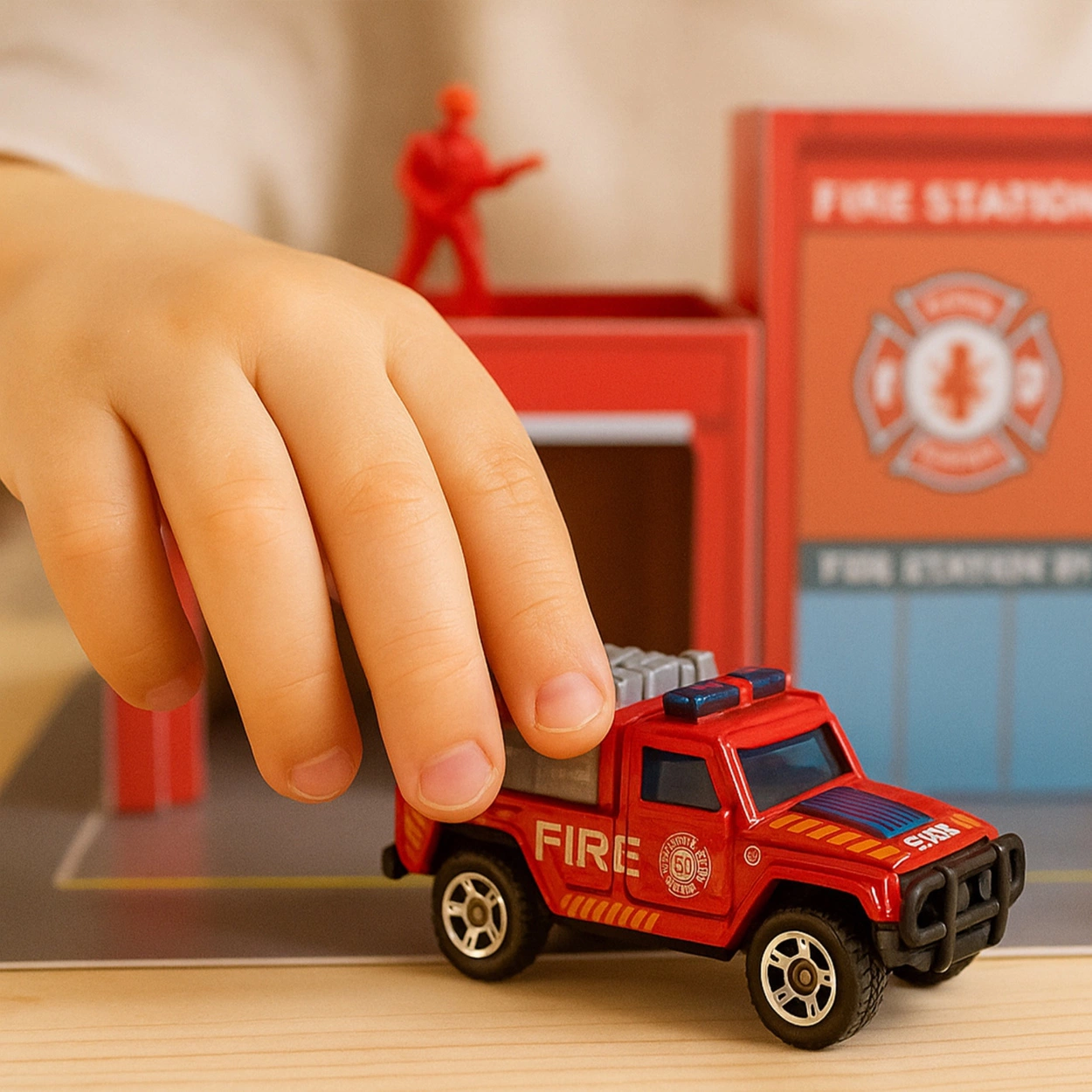 Straż Pożarna Puzzle 3D dla Dzieci z Resorakiem Trójwymiarowa Układanka