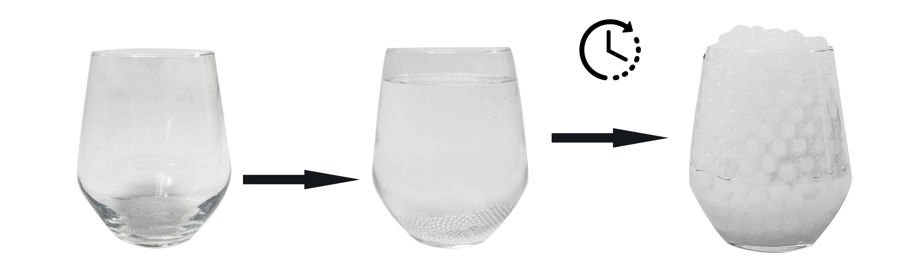 Kulki wodne, żelowe La Manuli - białe, perłowe