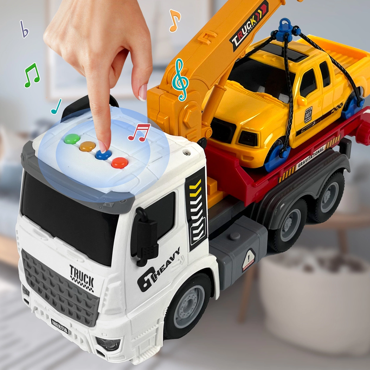 Auto Laweta z DŹWIĘKIEM I ŚWIATŁAMI Pomoc Drogowa z Dźwigiem Transporter