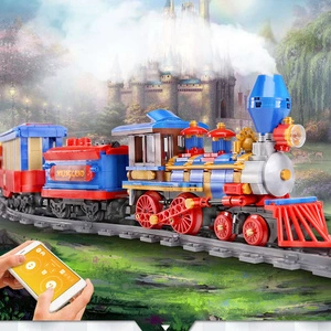 Klocki Technic Sterowana Kolejka elektryczna z wagonami RC Mould King 12004