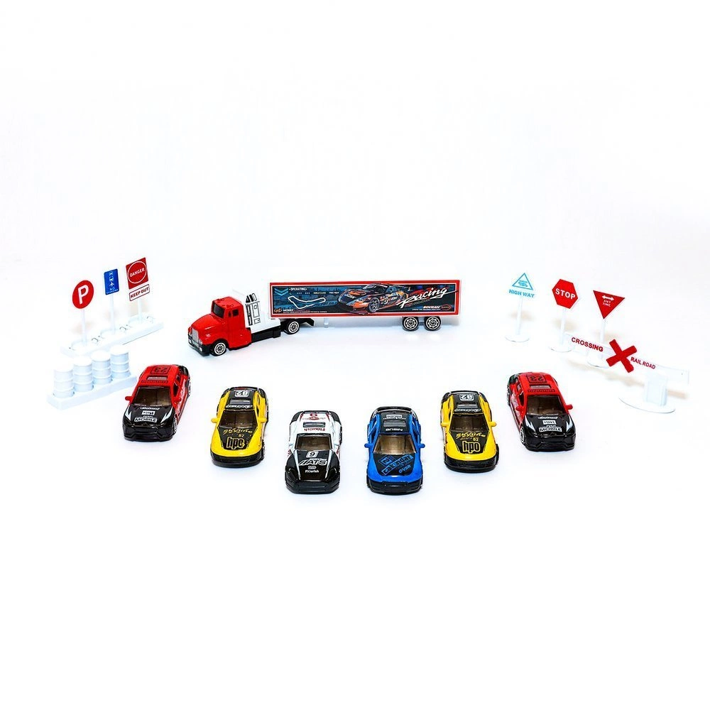 Tir Ciężarówka Laweta Auta 6 RESORAKÓW + WYRZUTNIA