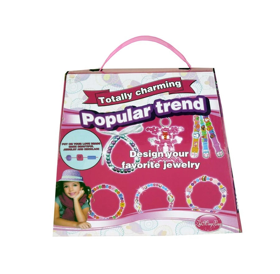 Zestaw drewnianych koralików bransoletki kwiatki