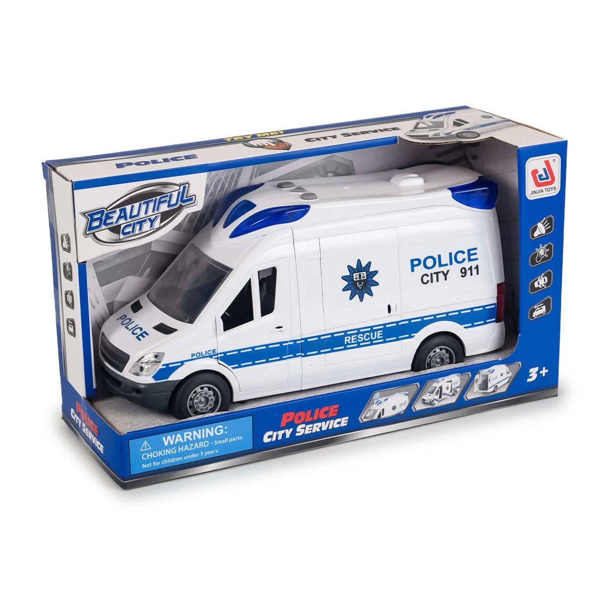 Interaktywny Policyjny Samochód Furgonetka z Efektami