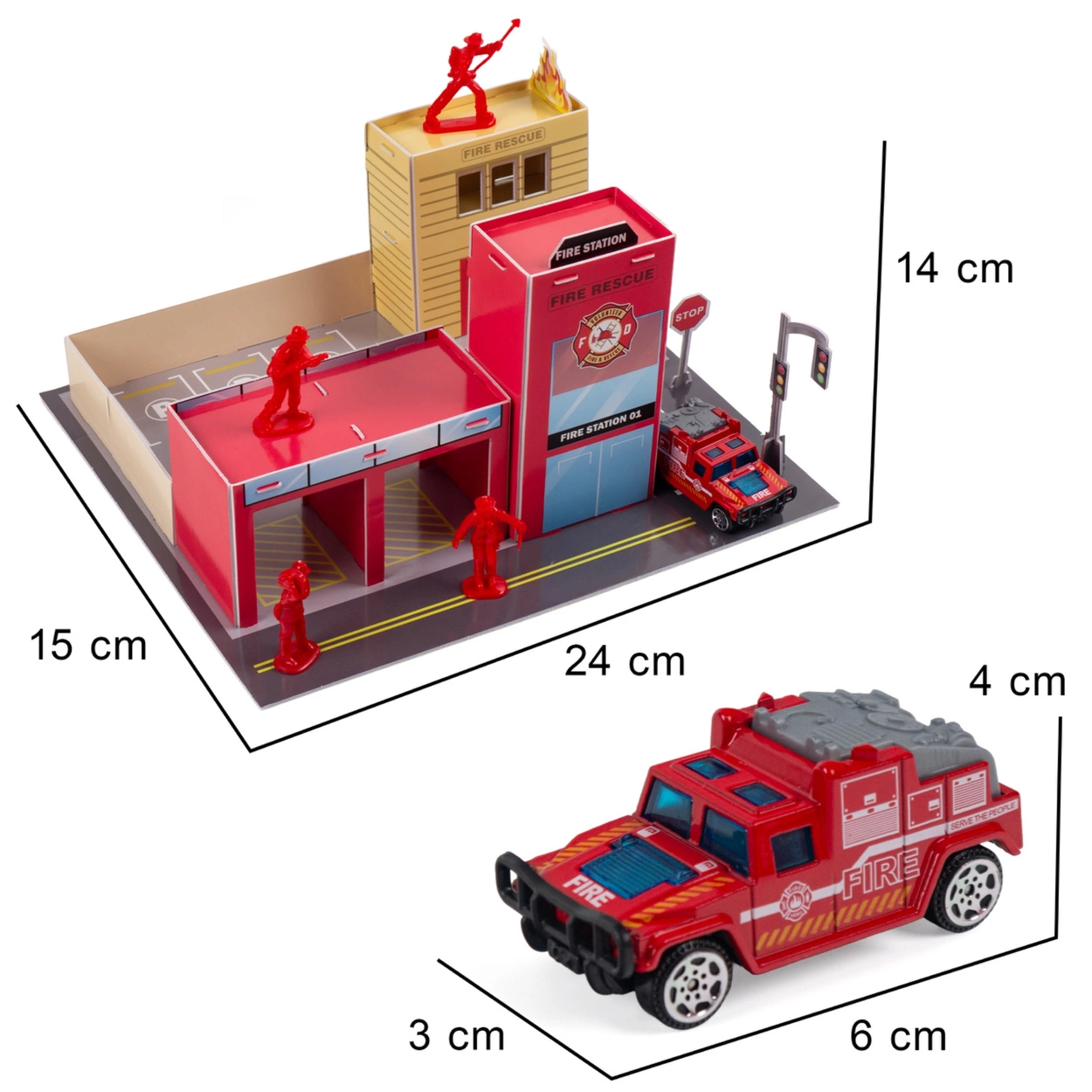 Straż Pożarna Puzzle 3D dla Dzieci z Resorakiem Trójwymiarowa Układanka