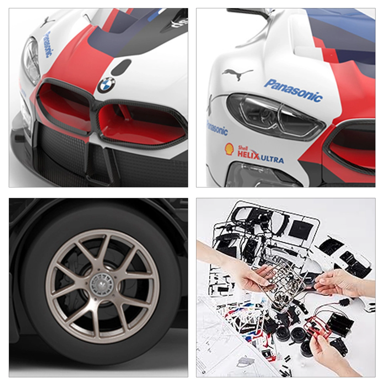 Rastar BMW M8 GTE Model do złożenia 1:18 RC 97200 Building Kit Car