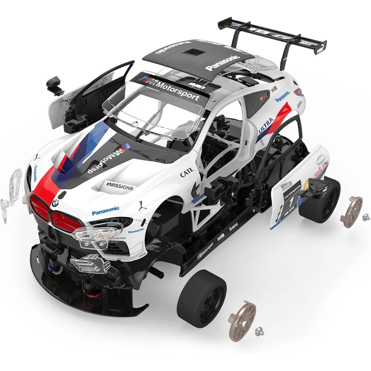 Rastar BMW M8 GTE Model do złożenia 1:18 RC 97200 Building Kit Car