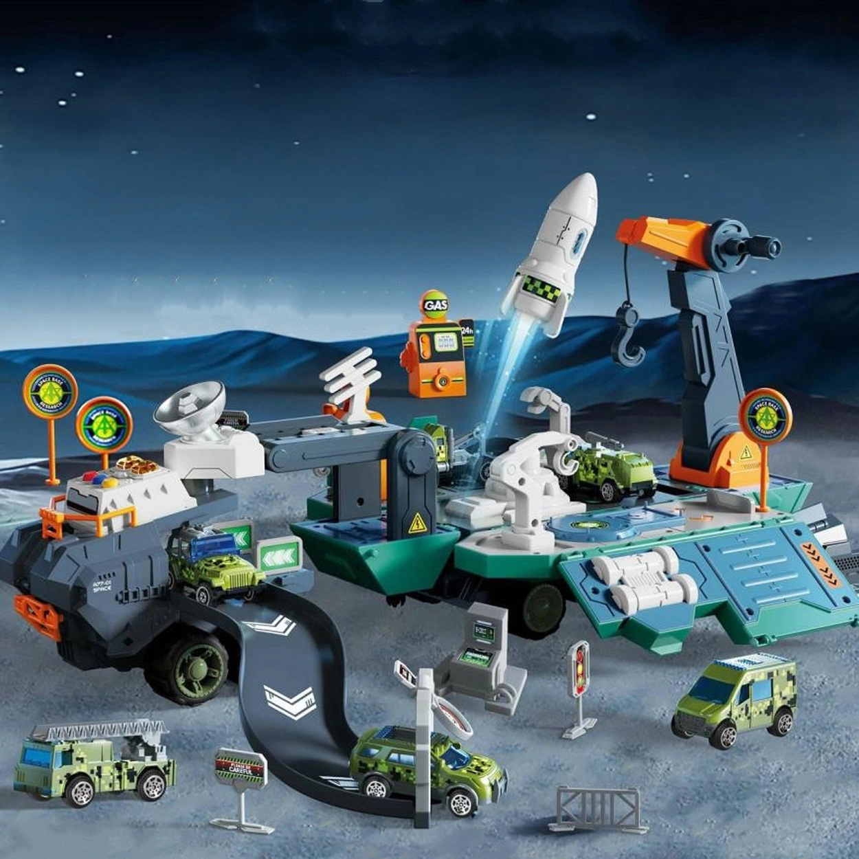 Interaktywny Galaktyczny Transporter 2w1 Stacja Badawcza z Akcesoriami