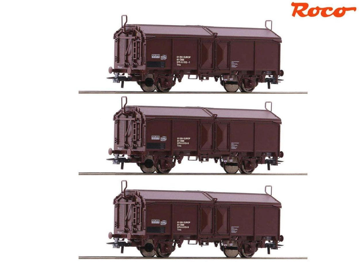 Roco 66178 - Zestaw 3 wagonów towarowych krytych