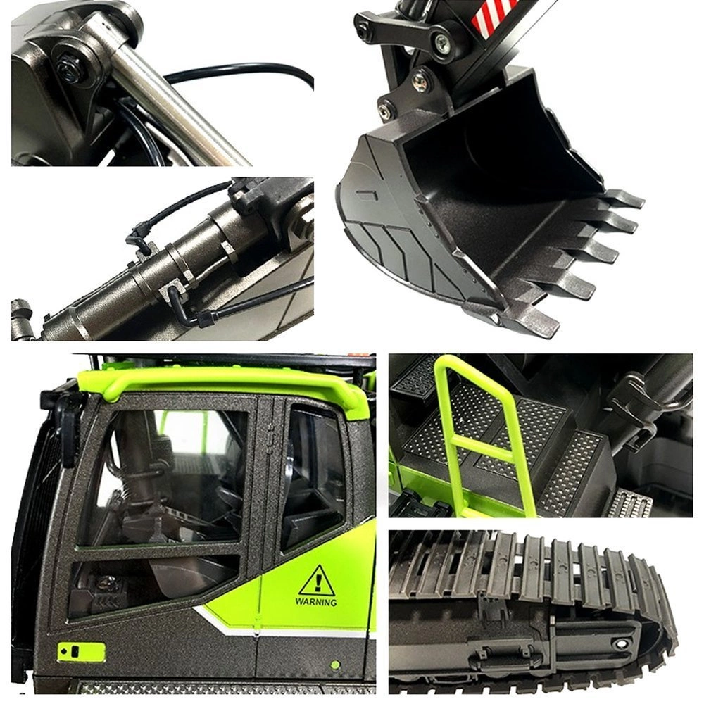 Duża Zdalnie Sterowana Koparka Gąsienicowa RC 1593 Metal