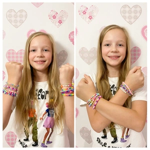 Koraliki do Bransoletek Biżuterii Literki Kreatywny Zestaw w Walizce