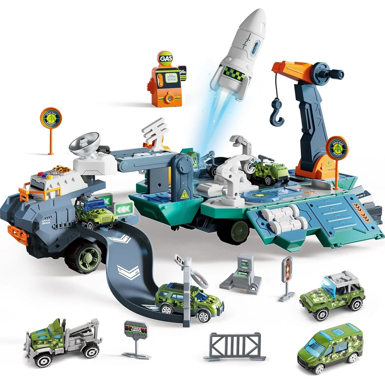 Interaktywny Galaktyczny Transporter 2w1 Stacja Badawcza z Akcesoriami