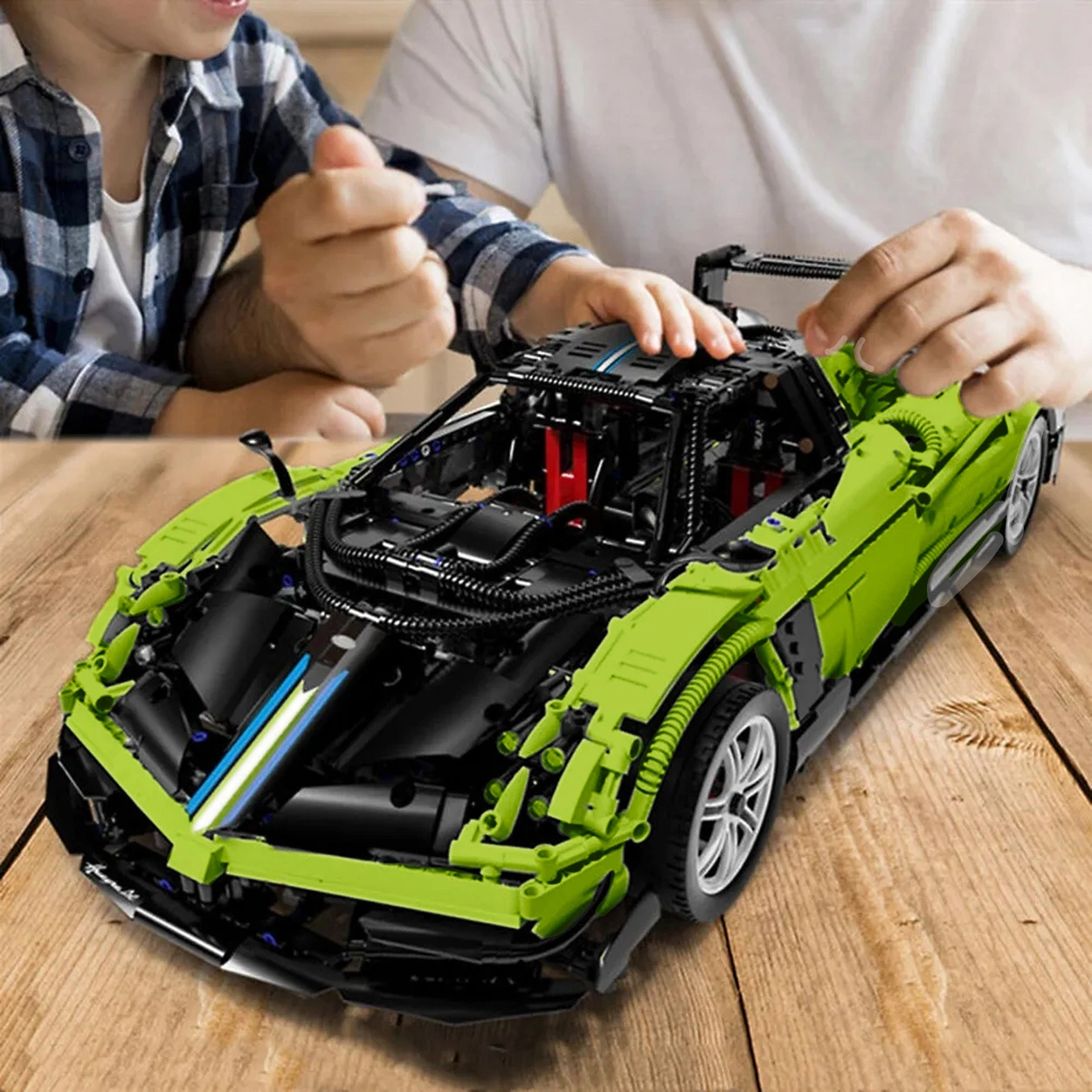 Klocki Konstrukcyjne Rastar Zdalnie Sterowane Pagani Huayra BC Zielony