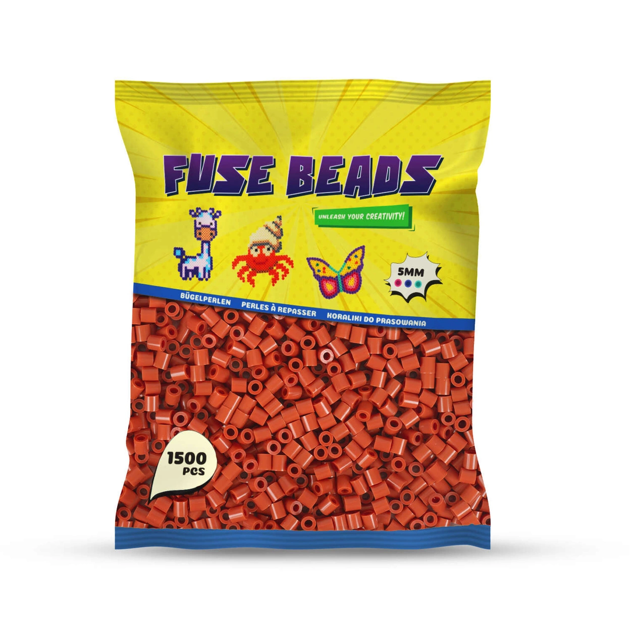 Koraliki do prasowania BRĄZOWE 1500 szt Benny Beads