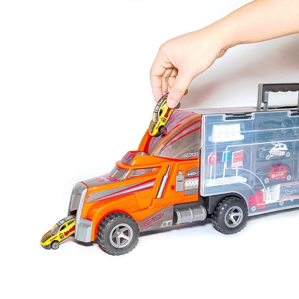 Tir Ciężarówka Laweta Auta 6 RESORAKÓW + WYRZUTNIA