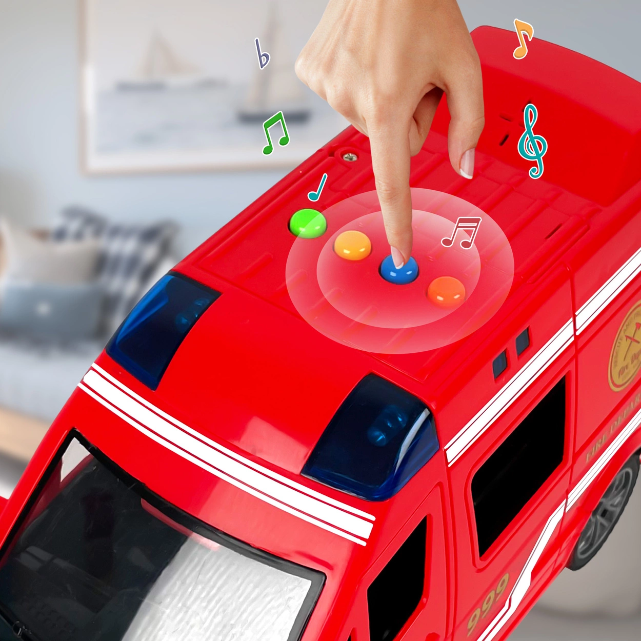 Ambulans ze ŚWIATŁEM i DŹWIĘKIEM Karetka Pogotowia Samochód z NAPĘDEM