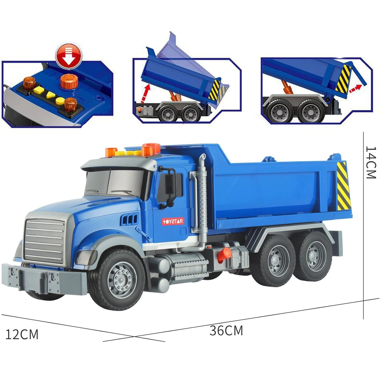 Wywrotka Zabawka z Dźwiękami i Światłami Ciężarówka Dla Małych Budowniczych
