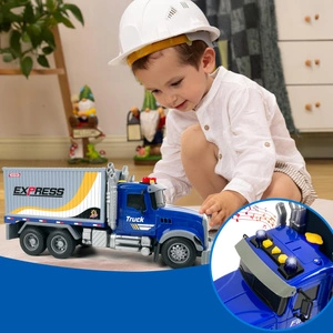 Duża Ciężarówka Kontenerowa Interaktywna z Napędem Dźwięki Światła Dym 1:10