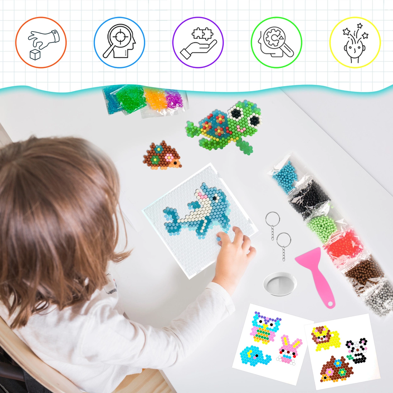 Koraliki Wodne La Manuli 2600 sztuk - WZORY ZWIERZĄTKA