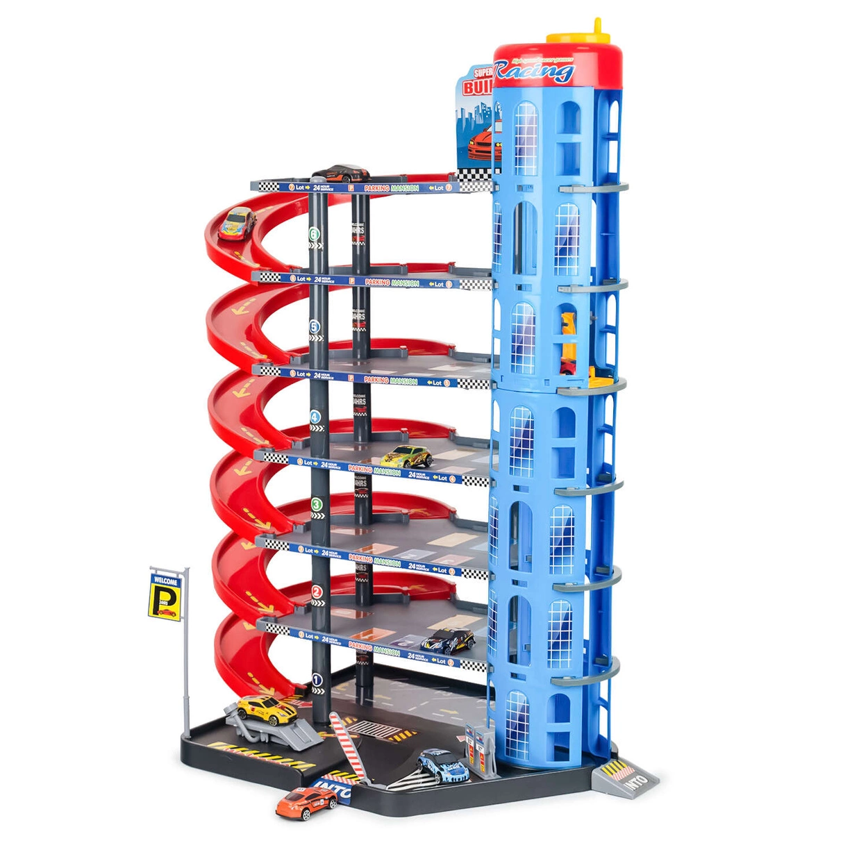 Wielopoziomowy Parking Samochodowy z WINDĄ Garaż na Autka Resoraki 92818