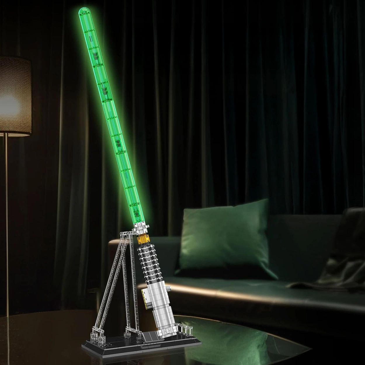 Zielony Miecz Świetlny – Świecący Model Kolekcjonerski z 1089 Elementów